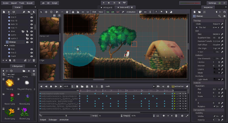 Screenshot of the Godot editor