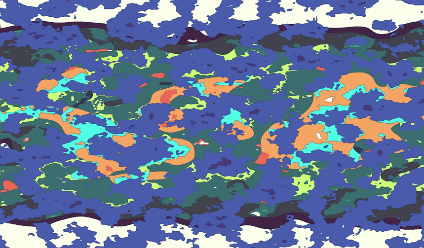 Procedural world map screenshot