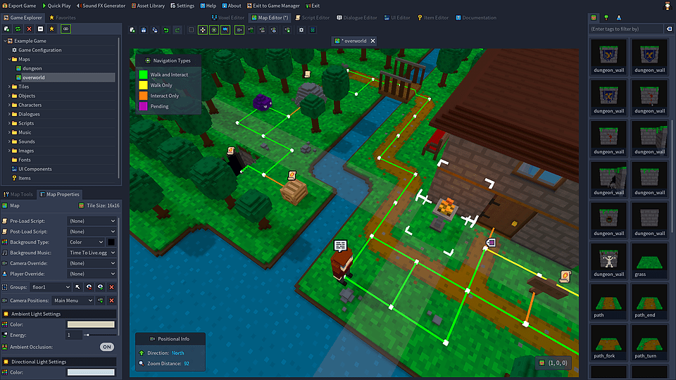 Screenshot of RPG in a box, a beginner-friendly rpg engine made in Godot