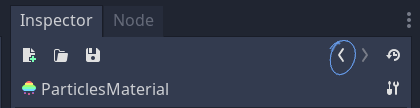 Clicking the back arrow to go back to the last edited node